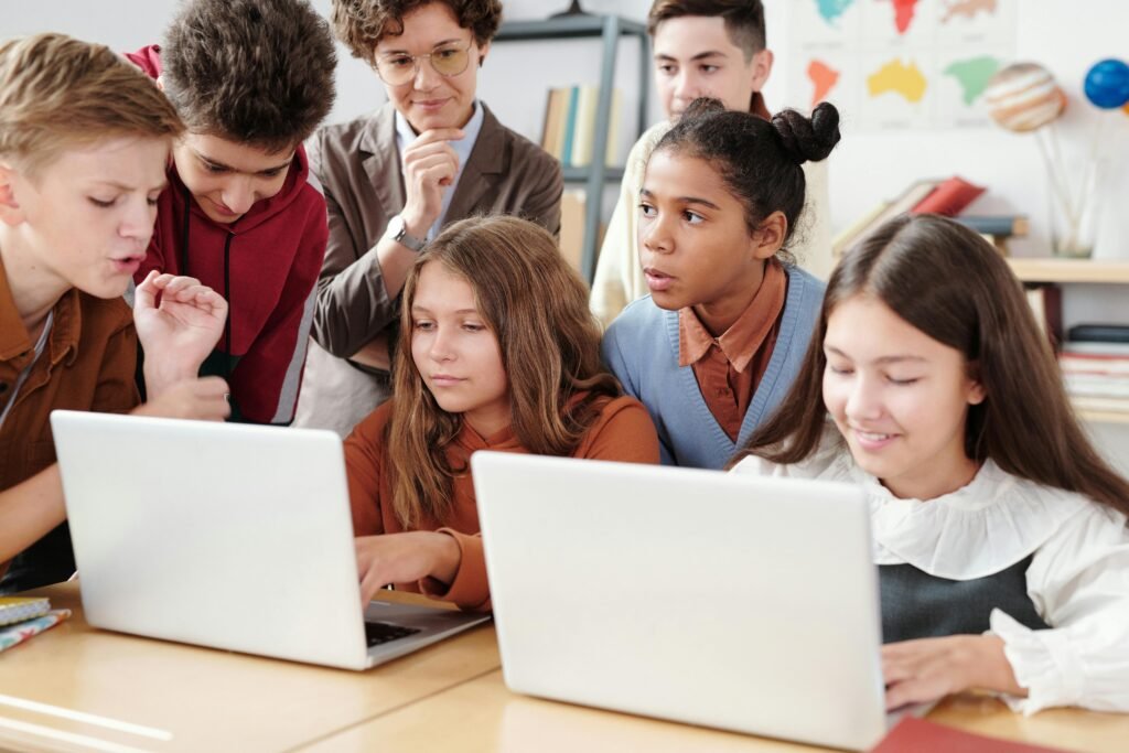 A student utilizes technology for an interactive learning session, highlighting the role of personalized tools in education.